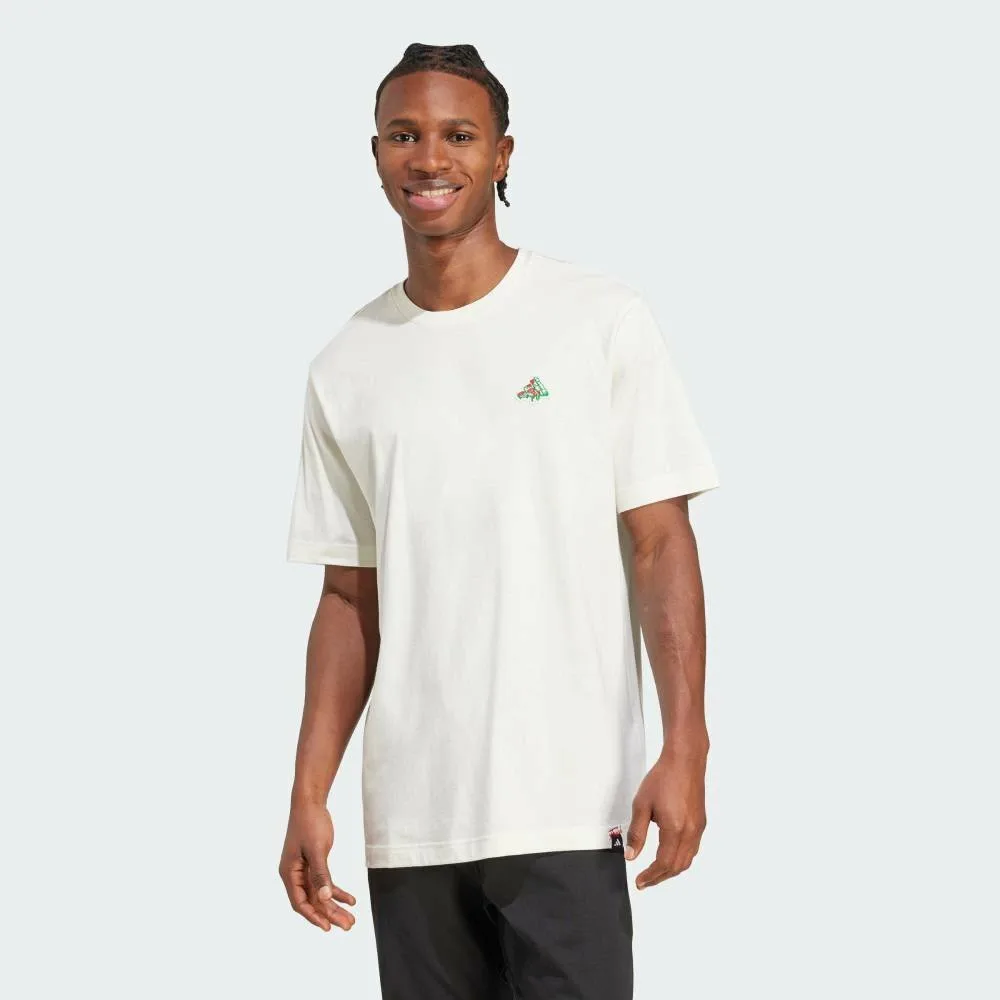 Футболка с графическим принтом «Мини-пицца» Adidas, white