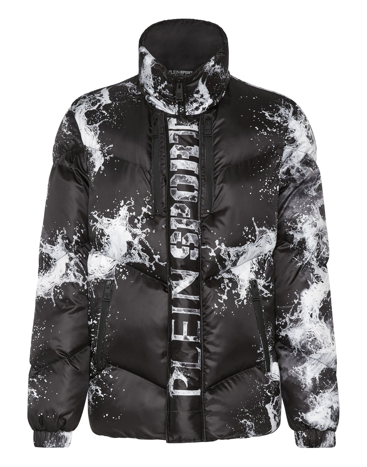 

Нейлоновая стеганая куртка Splash Extreme Plein Sport, цвет Black / White