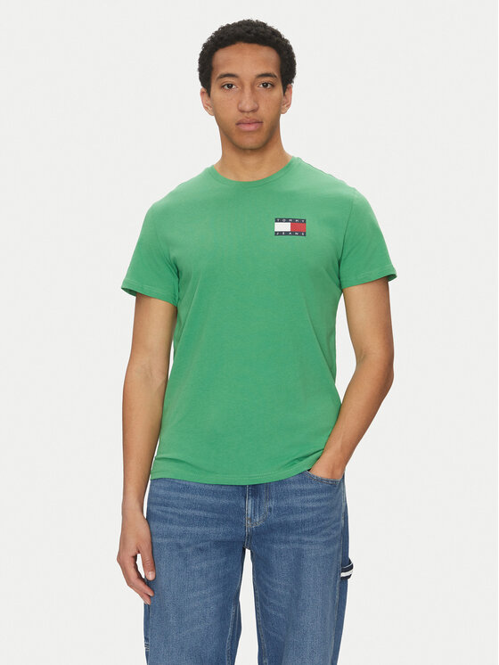 

Облегающая футболка Essential DM0DM20740 Tommy Jeans, зеленый