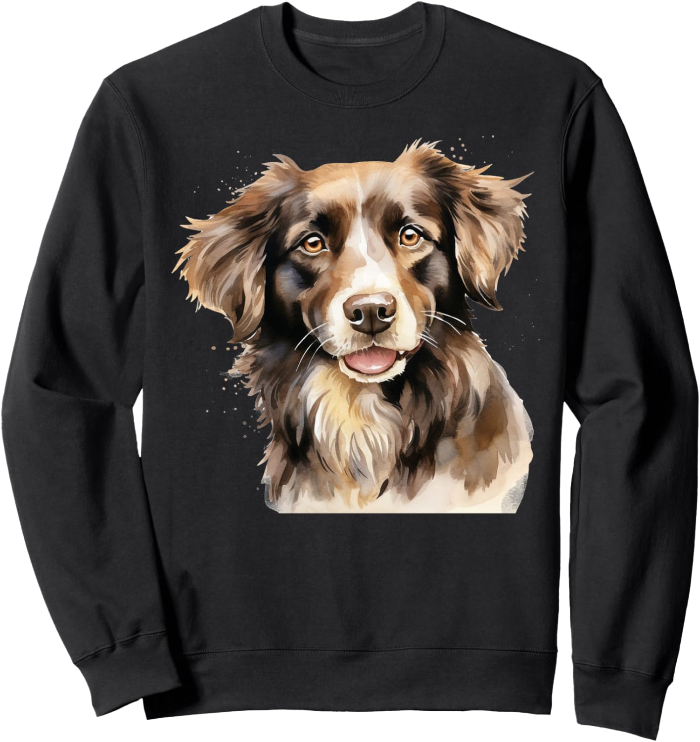 

Толстовка с изображением английского спрингер-спаниеля, выполненная в акварельном стиле Springer Spaniel Dog Design For Dog Lovers, черный