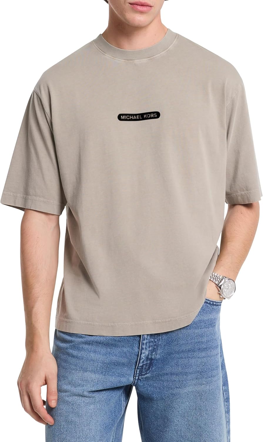 

Мужская футболка Michael Kors Garment Dye с логотипом, Dusty Sage, Зеленый, Мужская футболка Michael Kors Garment Dye с логотипом, Dusty Sage