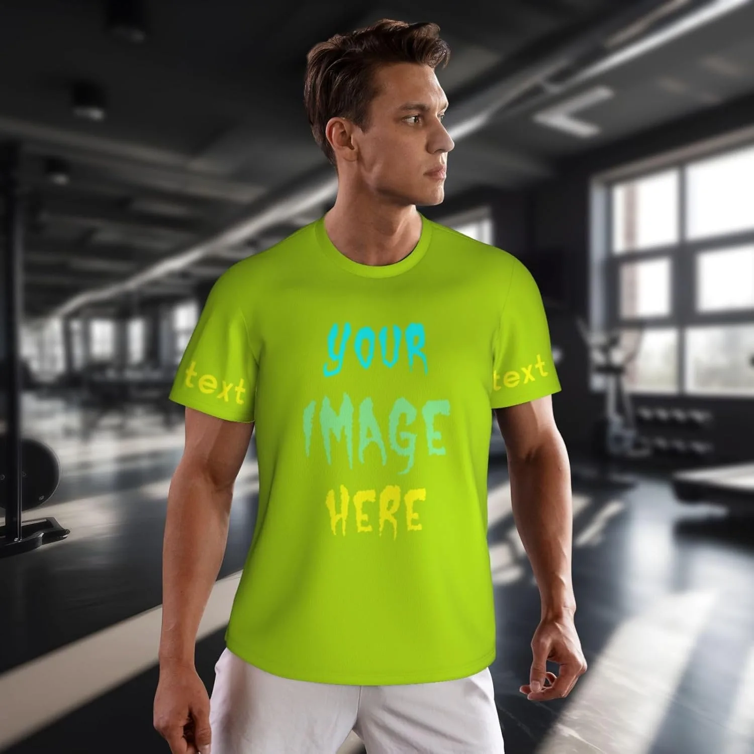 Футболка Custom для мужчин с фото и текстом — фото 4