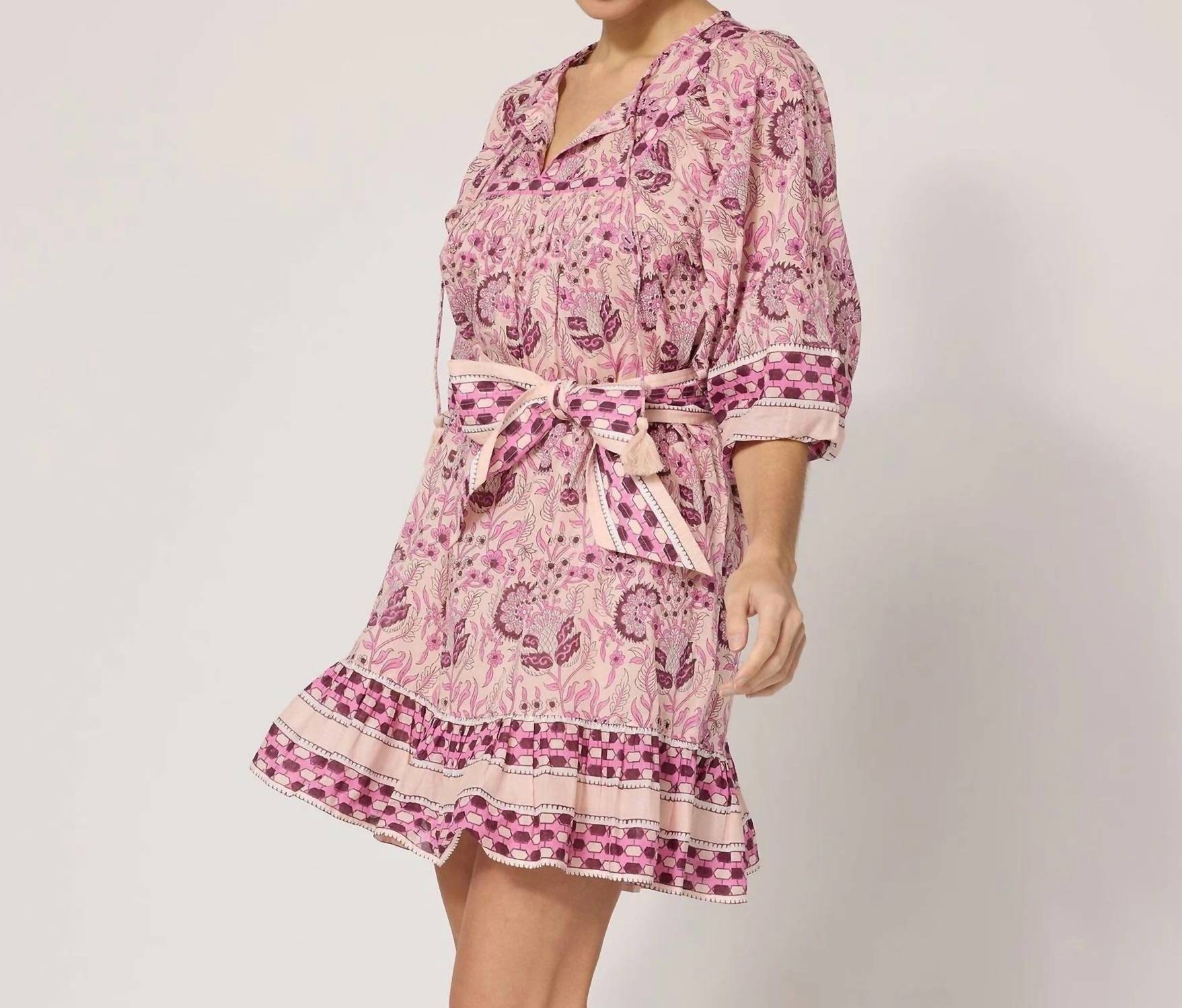 

Магдалена Мини-платье в винтажной розе Cleobella, розовый