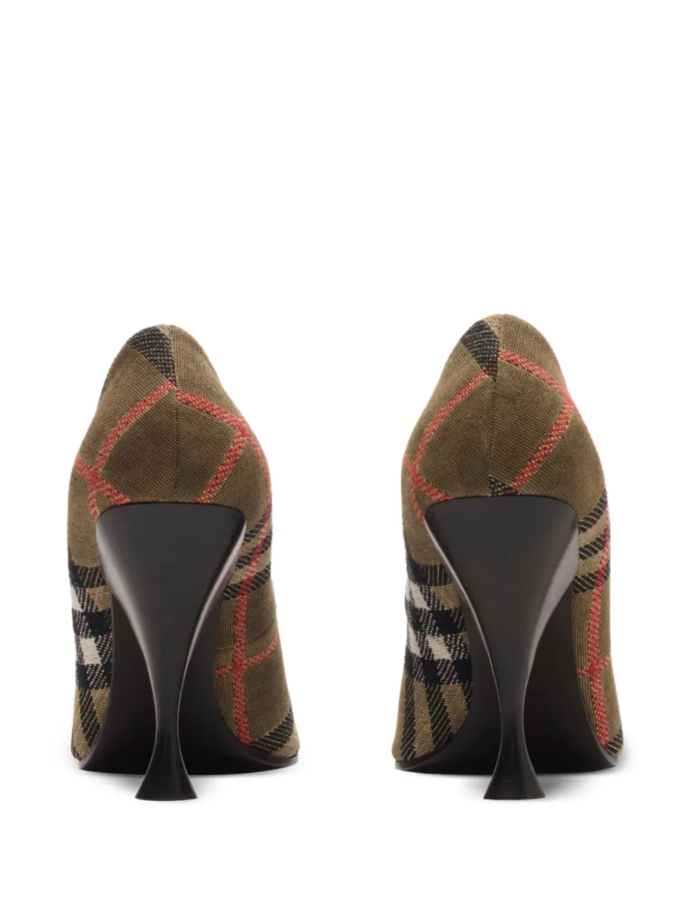 Клетчатые туфли с заостренным носком Burberry, коричневый — фото 2
