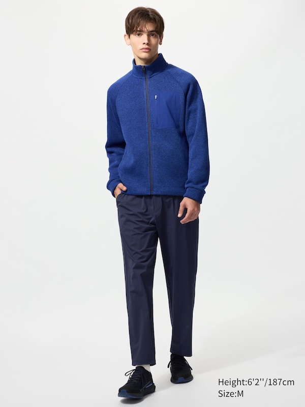 Трикотажная флисовая куртка на молнии Uniqlo, 65 blue — фото 2
