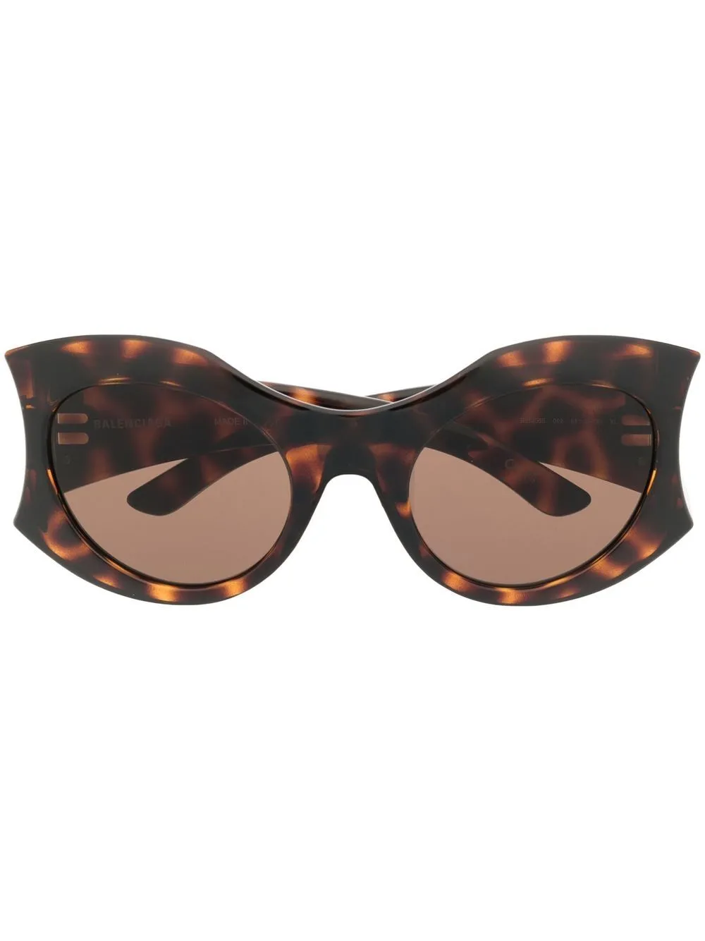 

Солнцезащитные очки черепаховой расцветки Balenciaga Eyewear, зеленый
