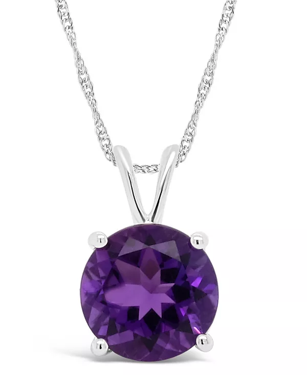 

Ожерелье с подвеской из стерлингового серебра с цитрином (1-7/8 карата). Также доступно с небесно-голубым топазом, розовым кварцем и аметистом. Macy'S, amethyst