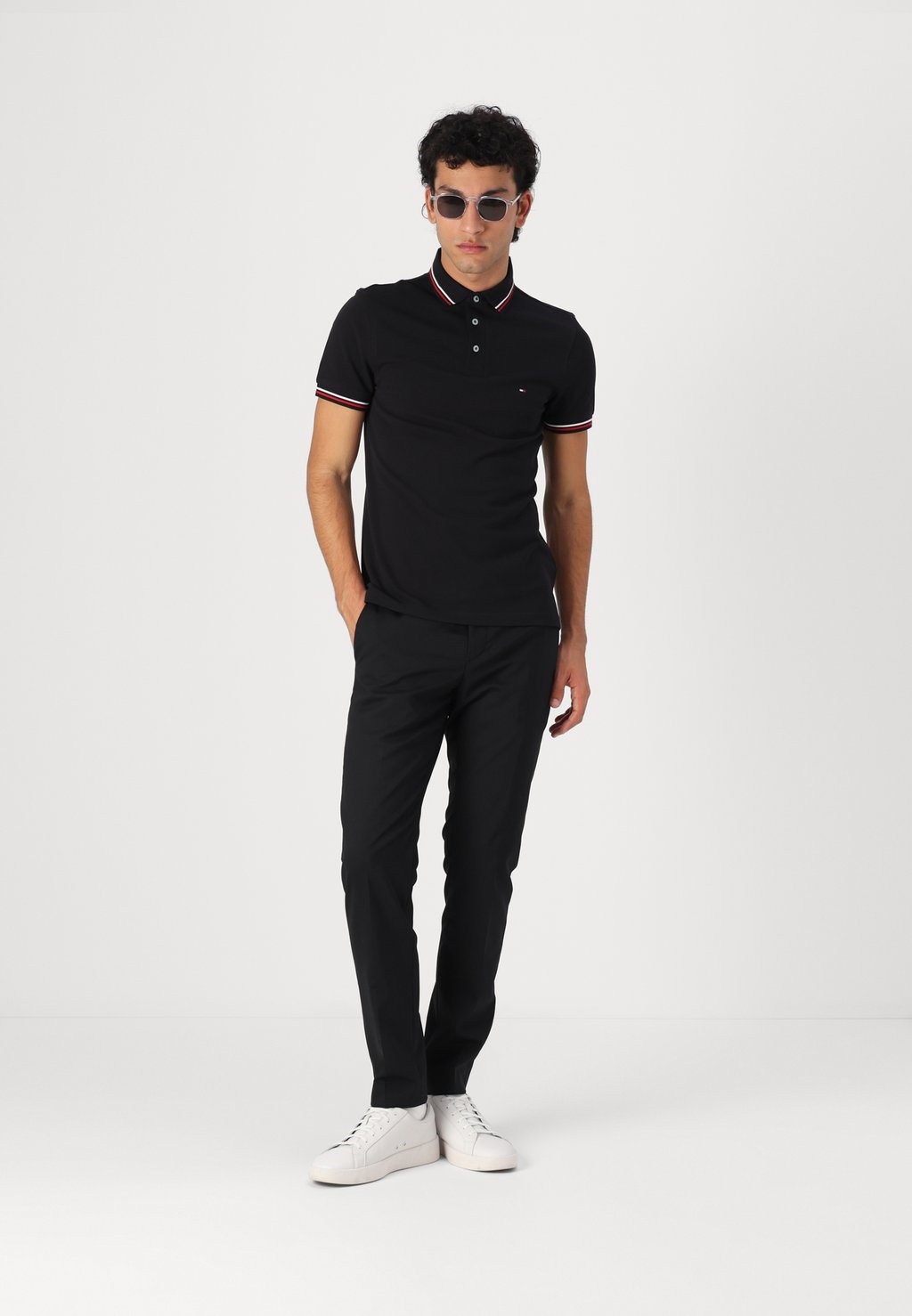 Рубашка поло TIPPED SLIM FIT Tommy Hilfiger, черный — фото 2