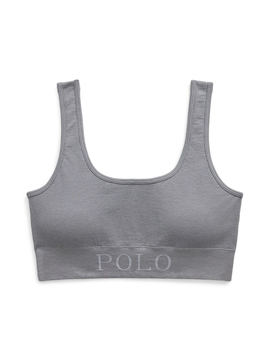 Бюстгальтер-бралетт Polo Ralph Lauren  Ribbed Seamless, серый — фото 2