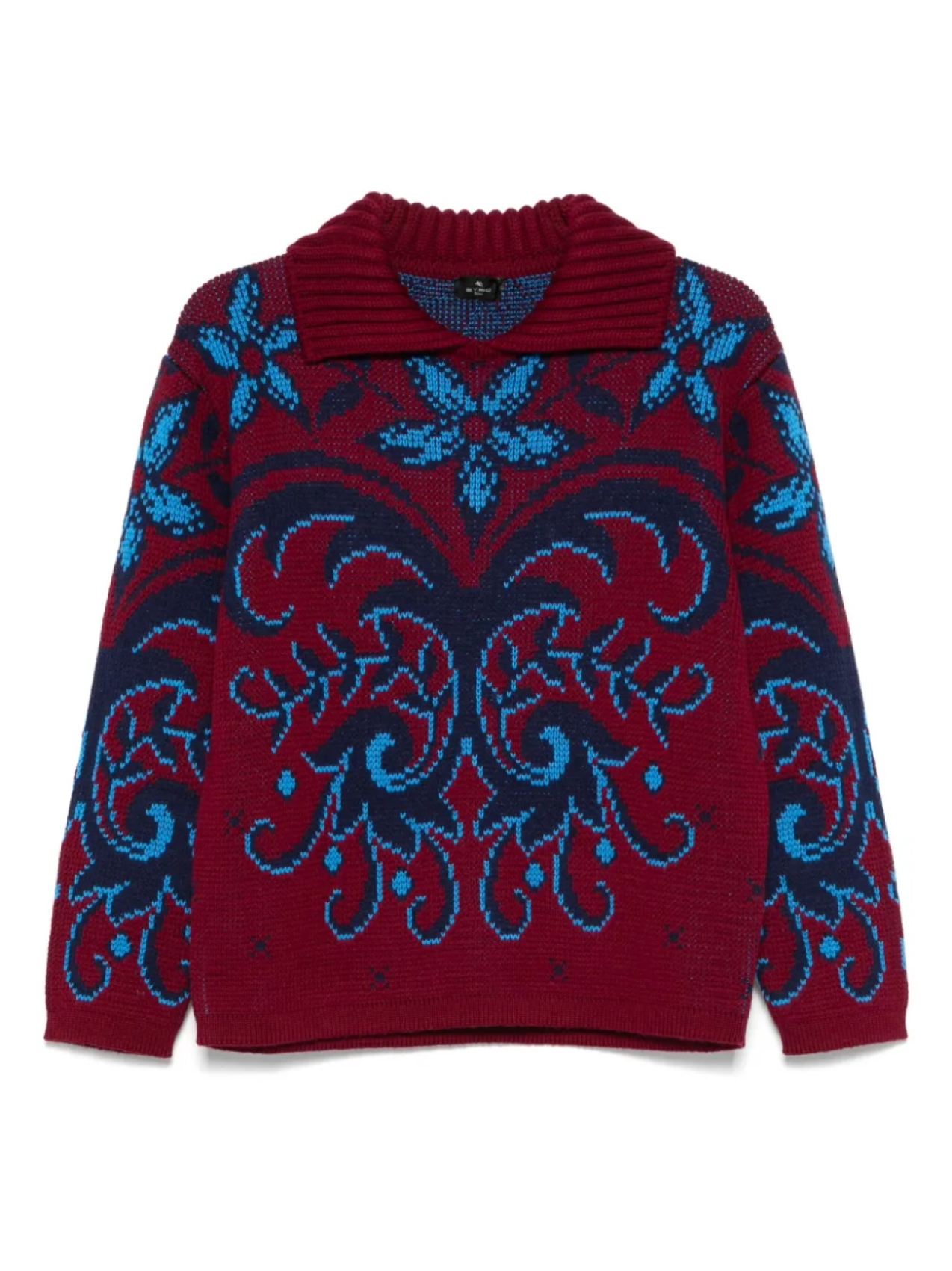 

Узорчатый свитер ETRO, красный