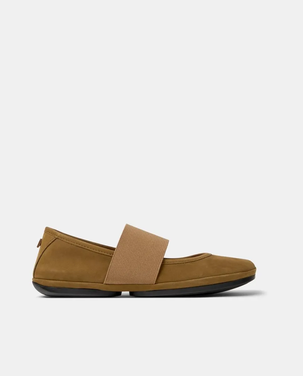 Женские балетки Right Nina из кожи Camper, коричневый