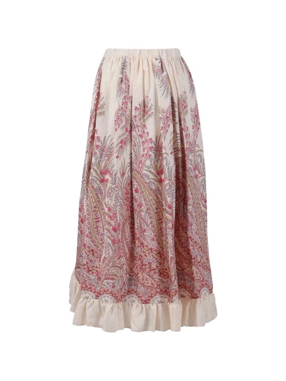 Юбка с оборками и узором «пейсли» Etro Kids, нейтральный