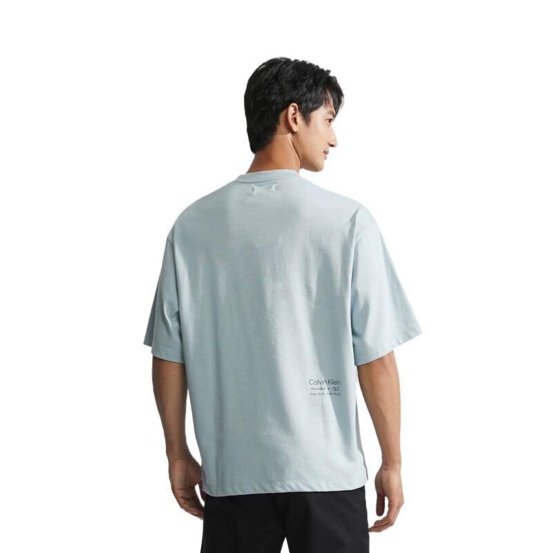 Футболка серии Minimalist унисекс Lake Blue Calvin Klein, цвет Lake Blue — фото 4