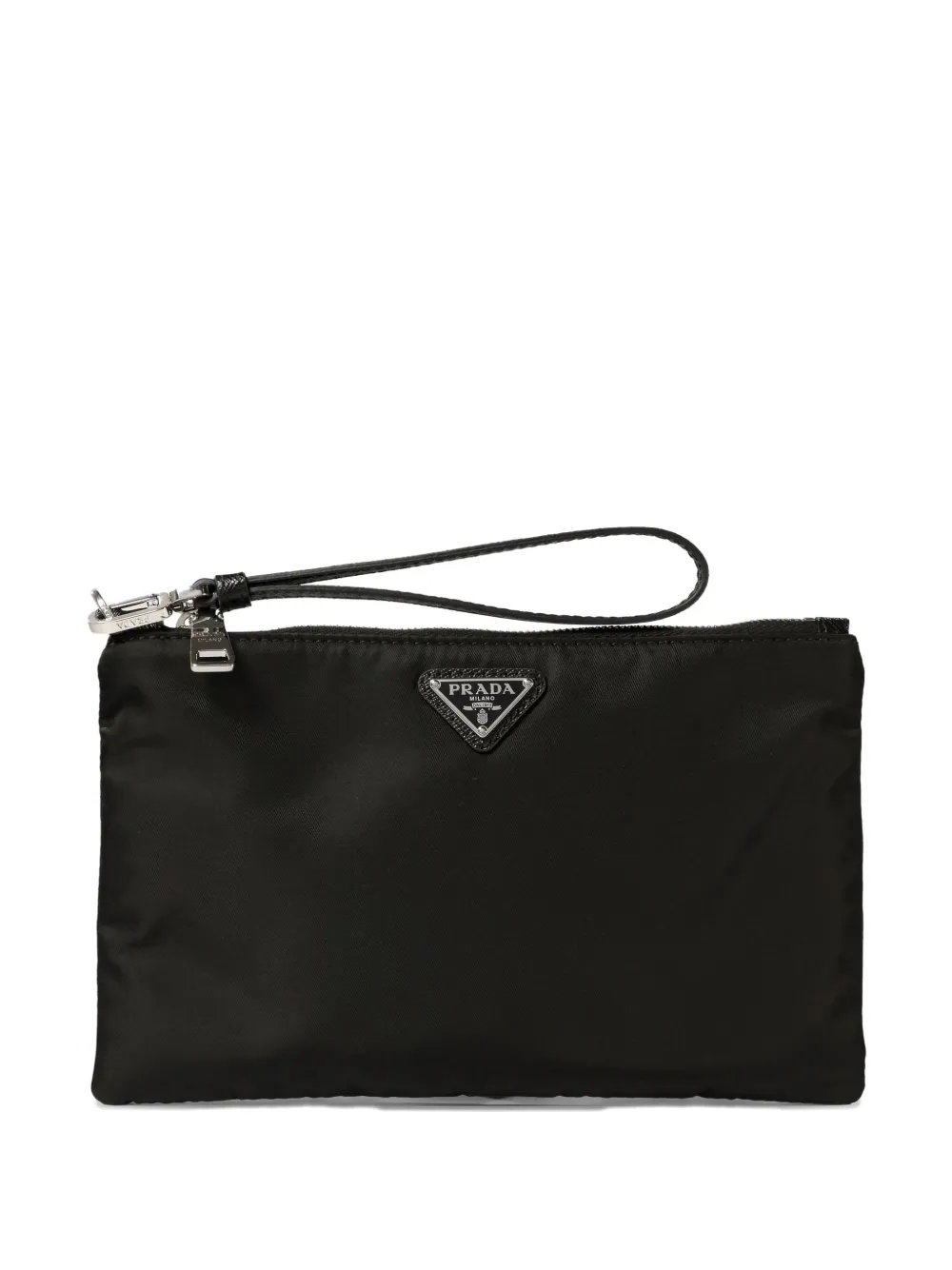 

Клатч с логотипом Prada, черный