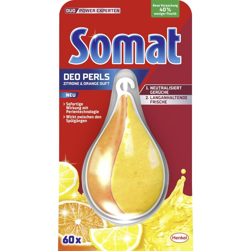 

Дезодорант для посудомоечной машины Duo-Perls, лимон и апельсин Somat, 17 g