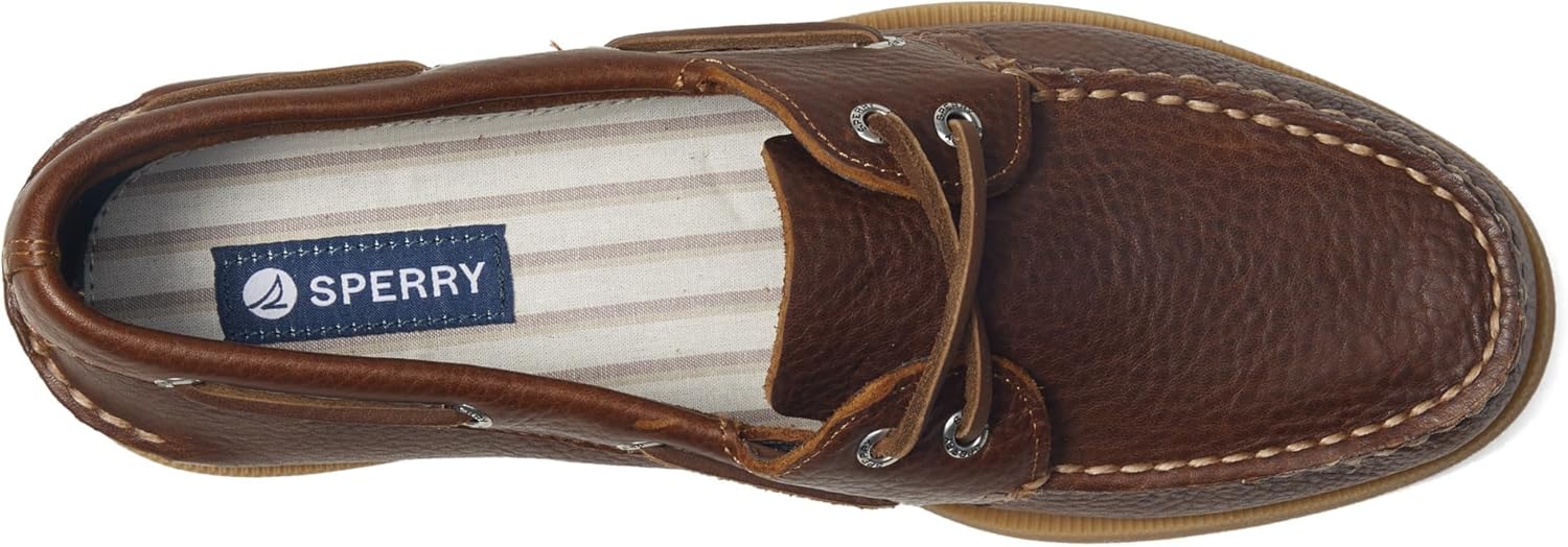 Мужские оригинальные сезонные кроссовки Sperry с двумя отверстиями, Dk Tan Leather — фото 2