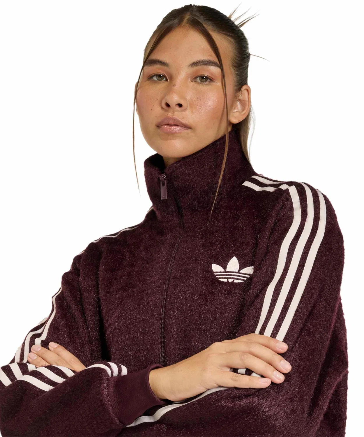 Трек-топ adidas Originals Firebird из мохера, бордовый — фото 3