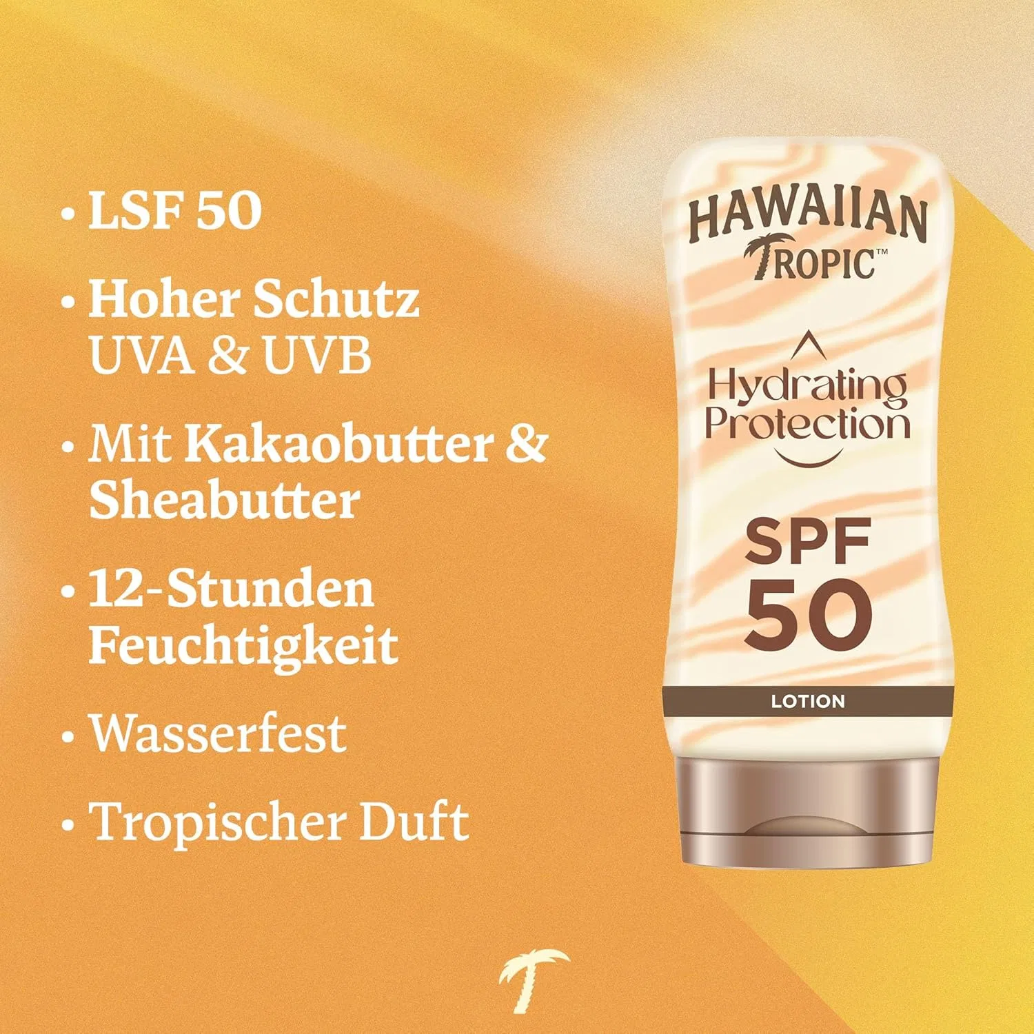Солнцезащитный лосьон Hawaiian Tropic Hydrating Protection SPF 50 180 мл Hawaiian Tropic — фото 2