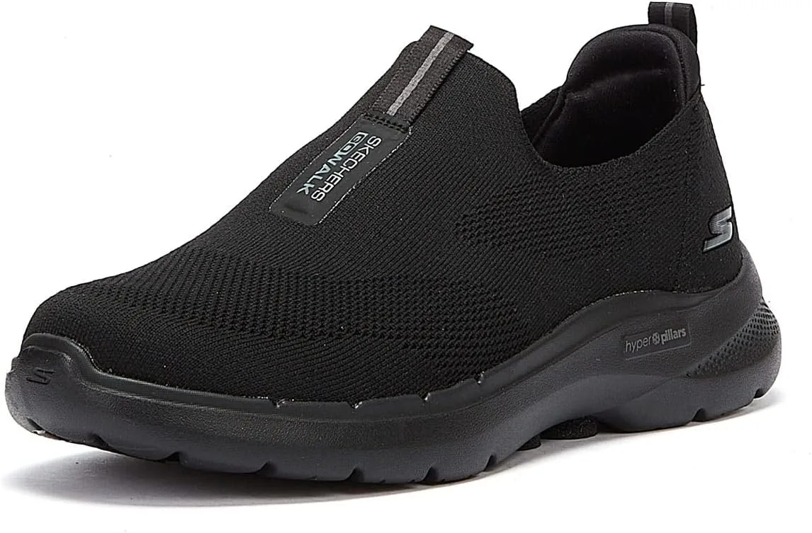 Мужские кроссовки Skechers Gowalk 6 - эластичные, без шнурков, спортивные, для походов и ходьбы, черный