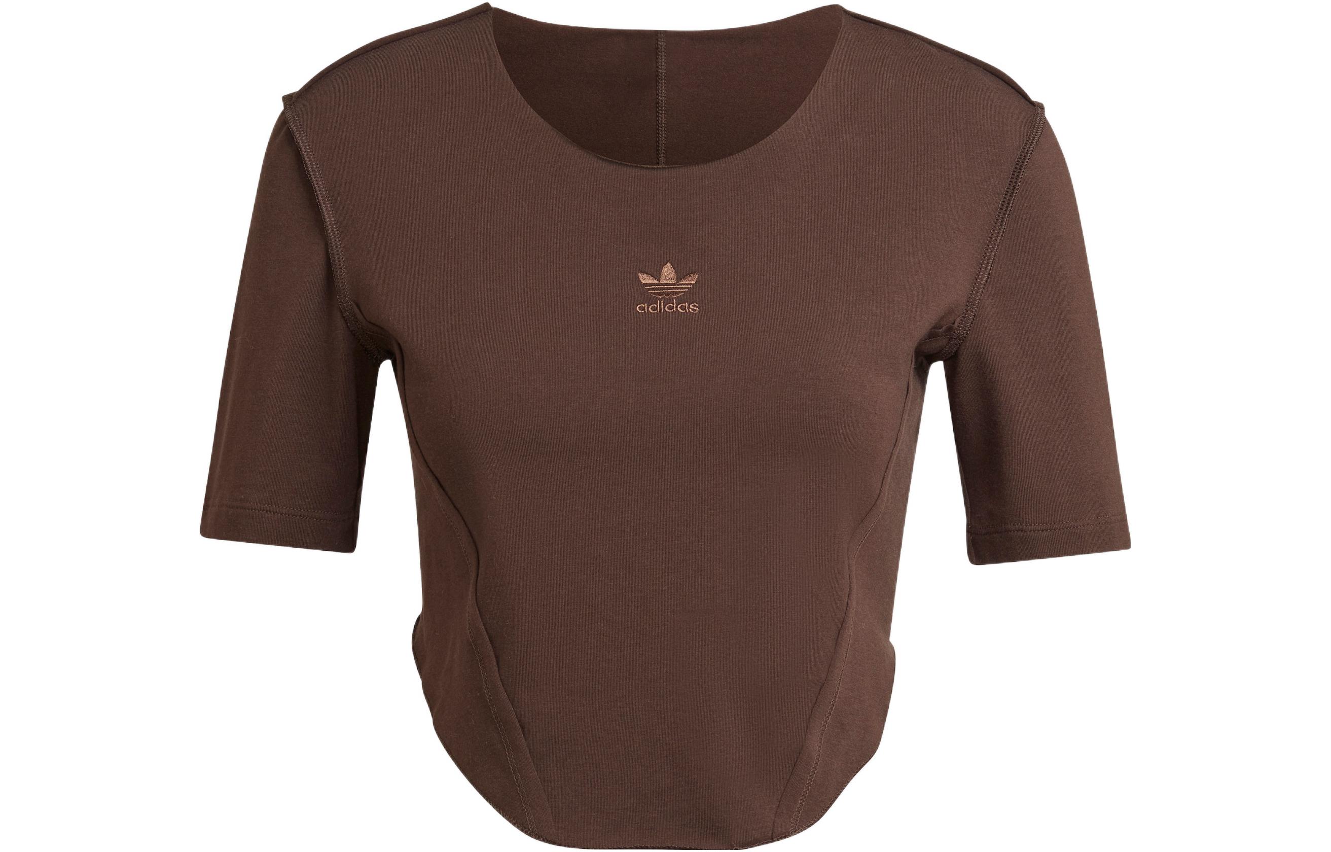 

Женский укороченный топ Adidas Originals, цвет Brown