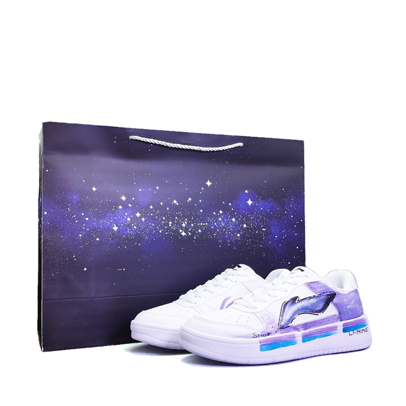 

LINING Лининг Понтун Боутс Цзинсин Линфэн Сбалансированные легкие дышащие низкие скейтбордские кроссовки унисекс фиолетово-белые, цвет White