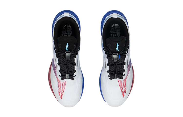 Суперлегкие 19 детские кроссовки GS Low-top Standard белые/лунный белый синий Lining Young — фото 4
