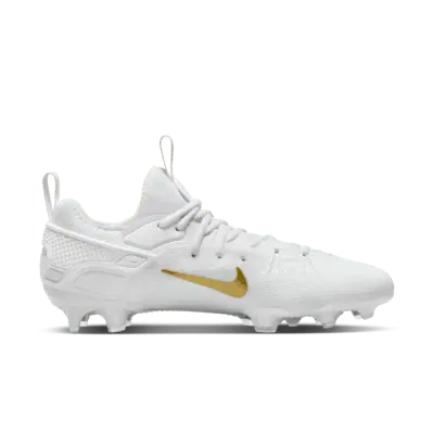 Бутсы Nike Huarache 9 Elite Low LAX Lacrosse Cleats, цвет White/White/Metallic Vivid Gold — фото 3
