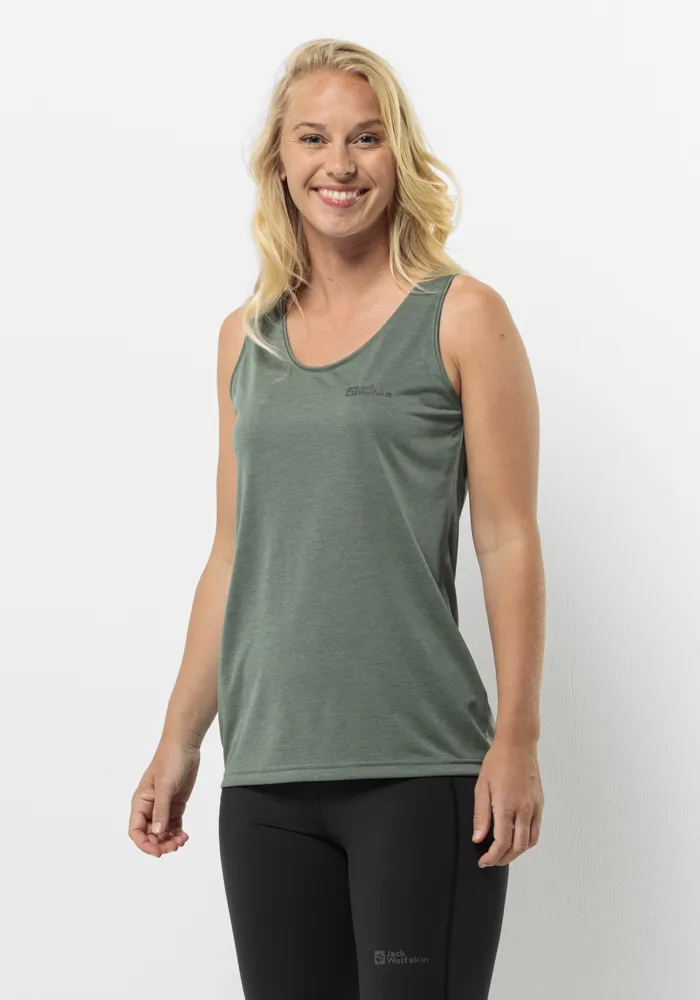 

Функциональный топ Jack Wolfskin "CROSSTRAIL TANK W", зеленый