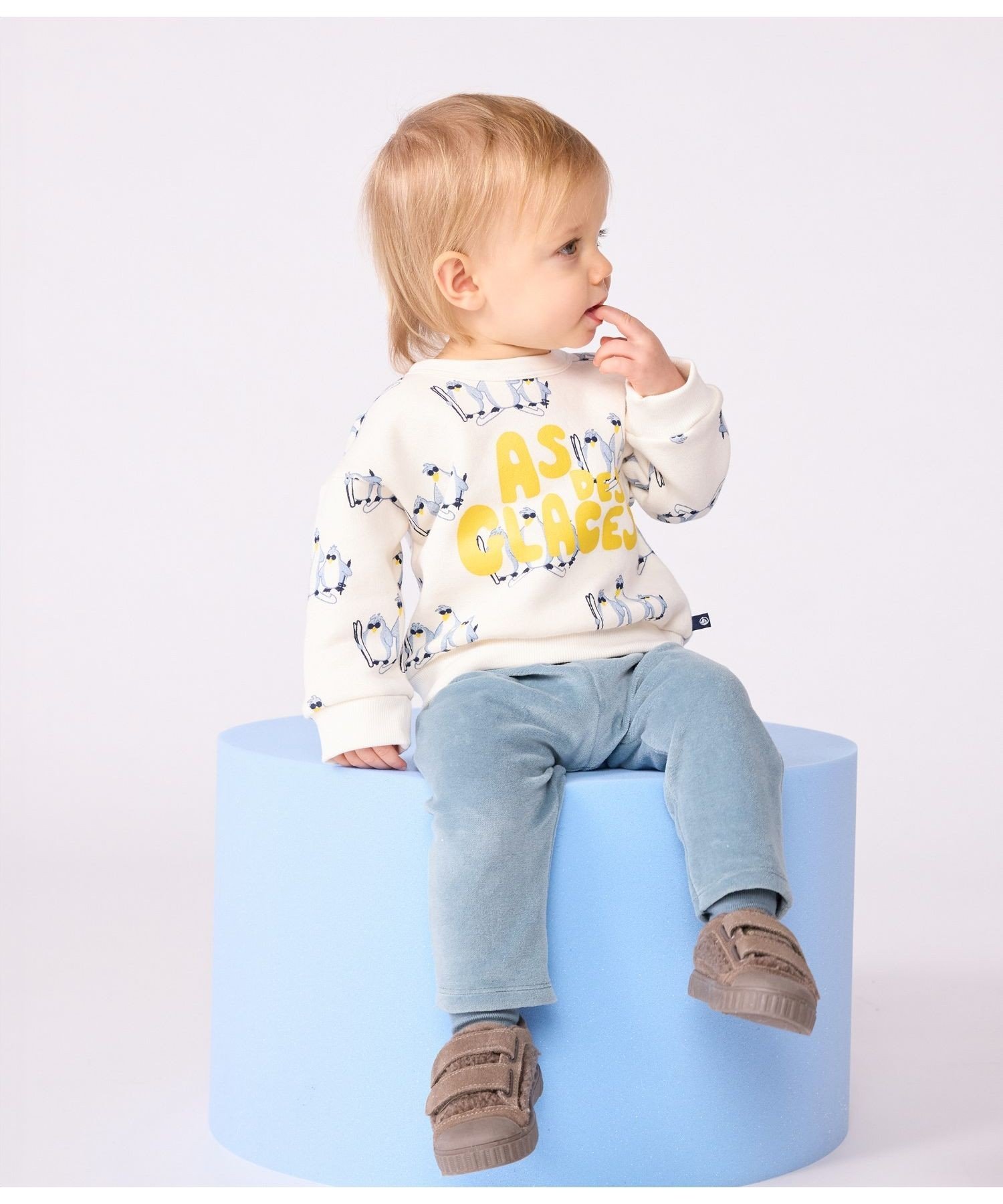 Пуловер из толстовки PETIT BATEAU, Off-white/multicolor