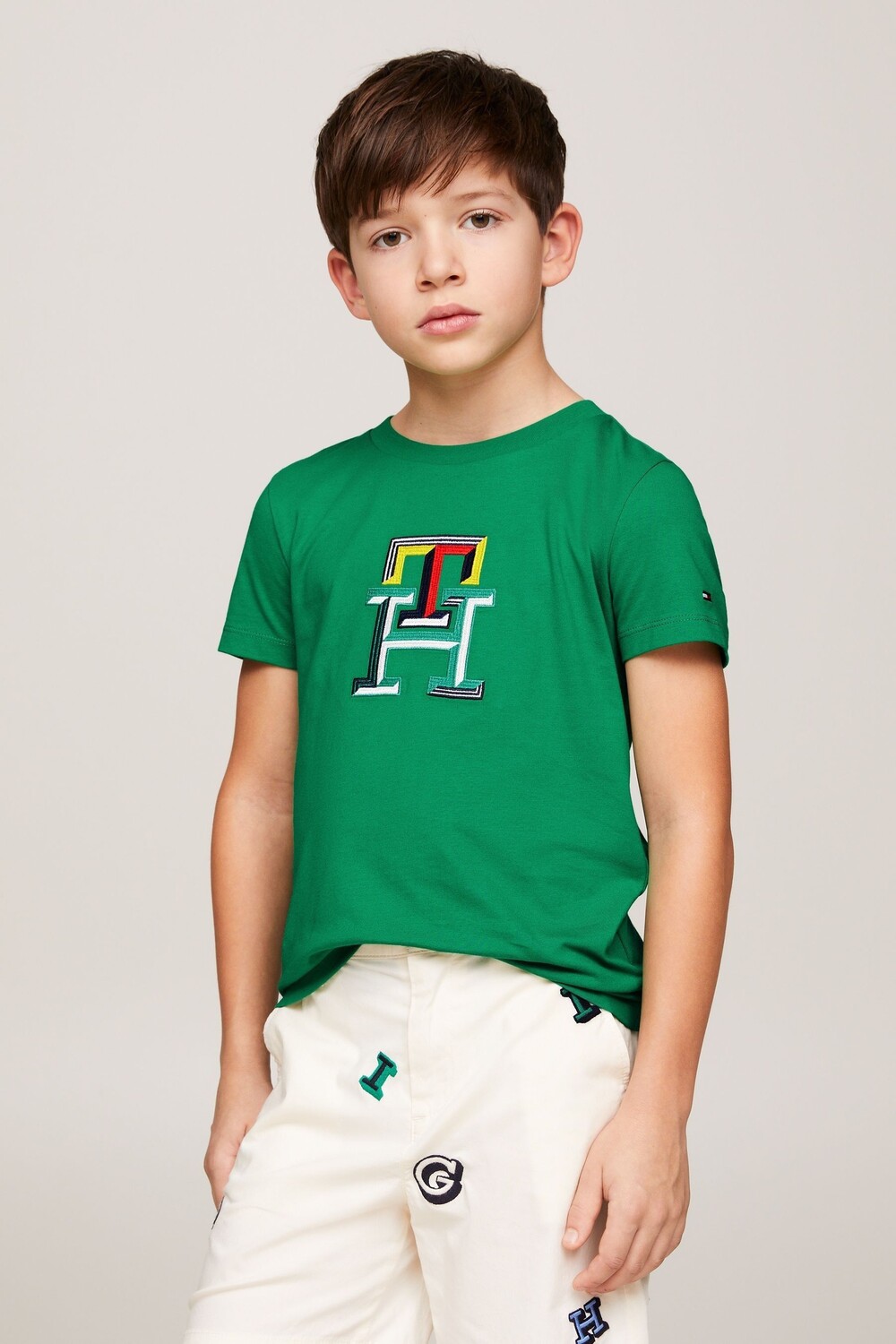 

Футболка с монограммой Tommy Hilfiger, зеленый
