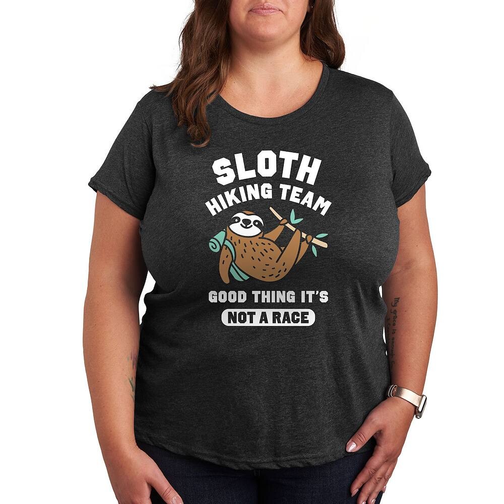 

Футболка с графическим рисунком Plus Sloth Hiking Team Licensed Character, цвет Heather Charcoal