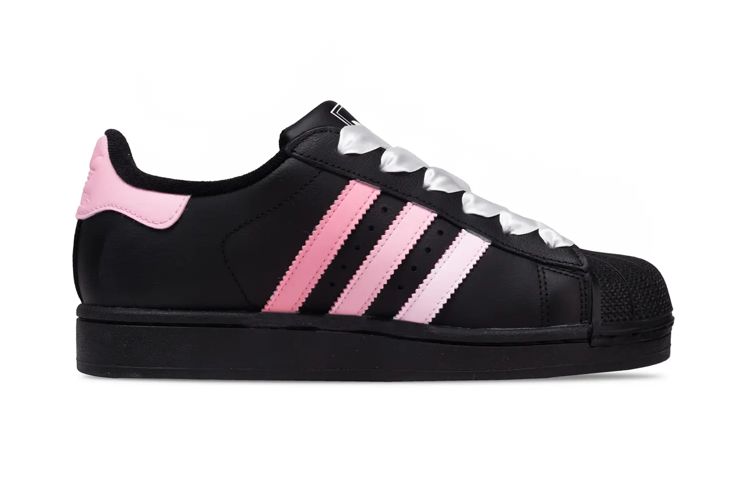Adidas Originals Superstar 2 Abrasion Resistant Low top детские скейтбординг кроссовки Black Pink для подростков — фото 3