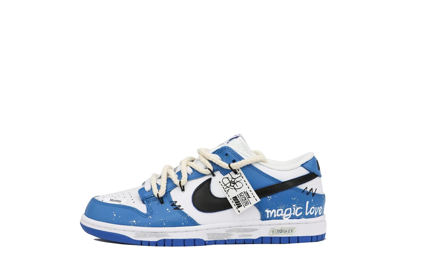 

Кроссовки Nike Dunk Skateboarding Shoes Men Low-top White, белый/синий
