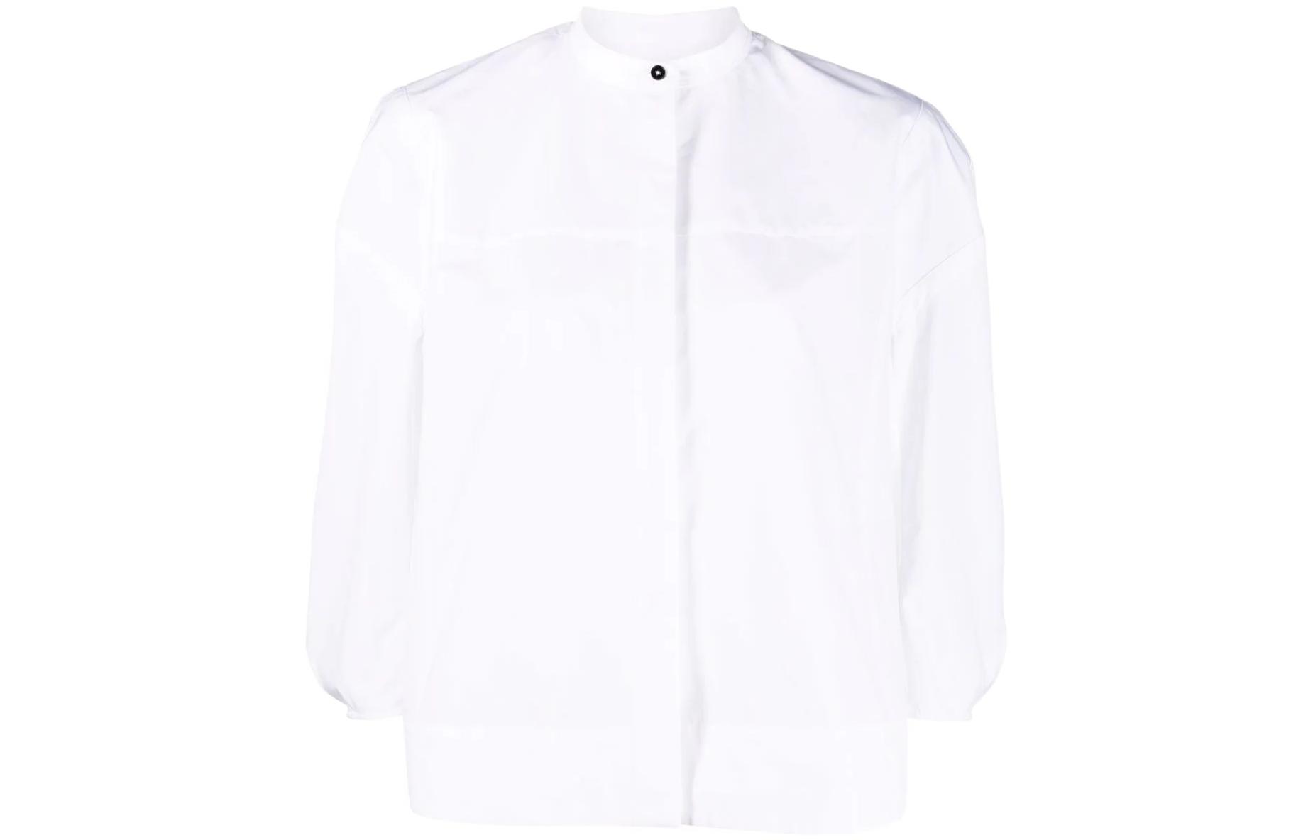 

Jil Sander Укороченный топ женский белый с круглым вырезом, средней длины