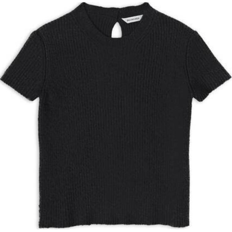 

Balenciaga Футболка женская черная, Черный, Balenciaga Футболка женская черная