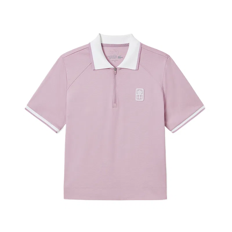 Женское поло LACOSTE, с воротником, цвет Albizia Julibrissin Floral Pink