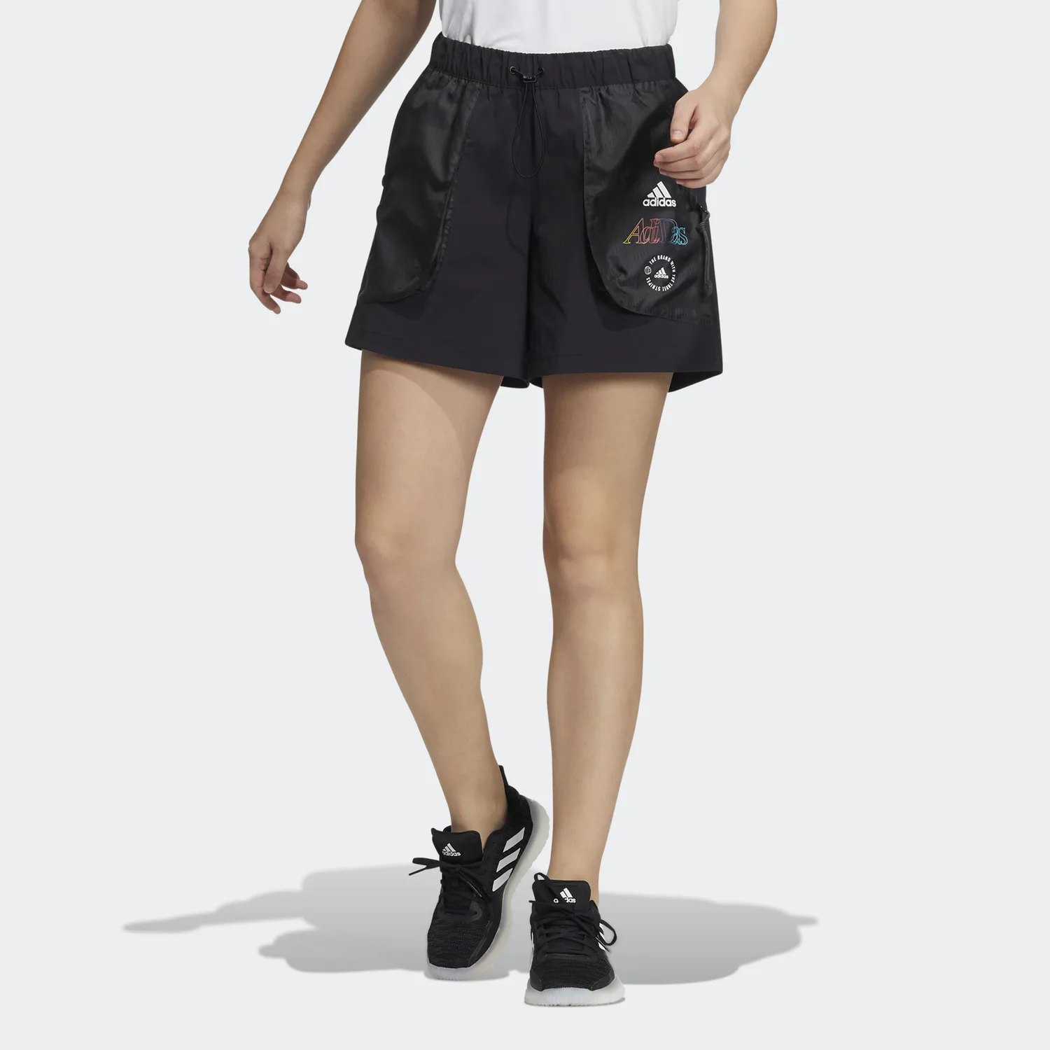 Adidas Шорты W Wv Casual женские черные — фото 4