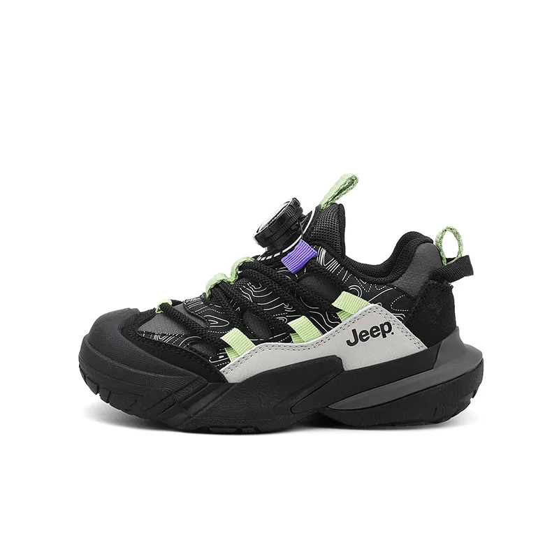 Детские повседневные кроссовки Kids Jeep, Apple Green/Obsidian Black (Fall Winter Upgraded Leather)