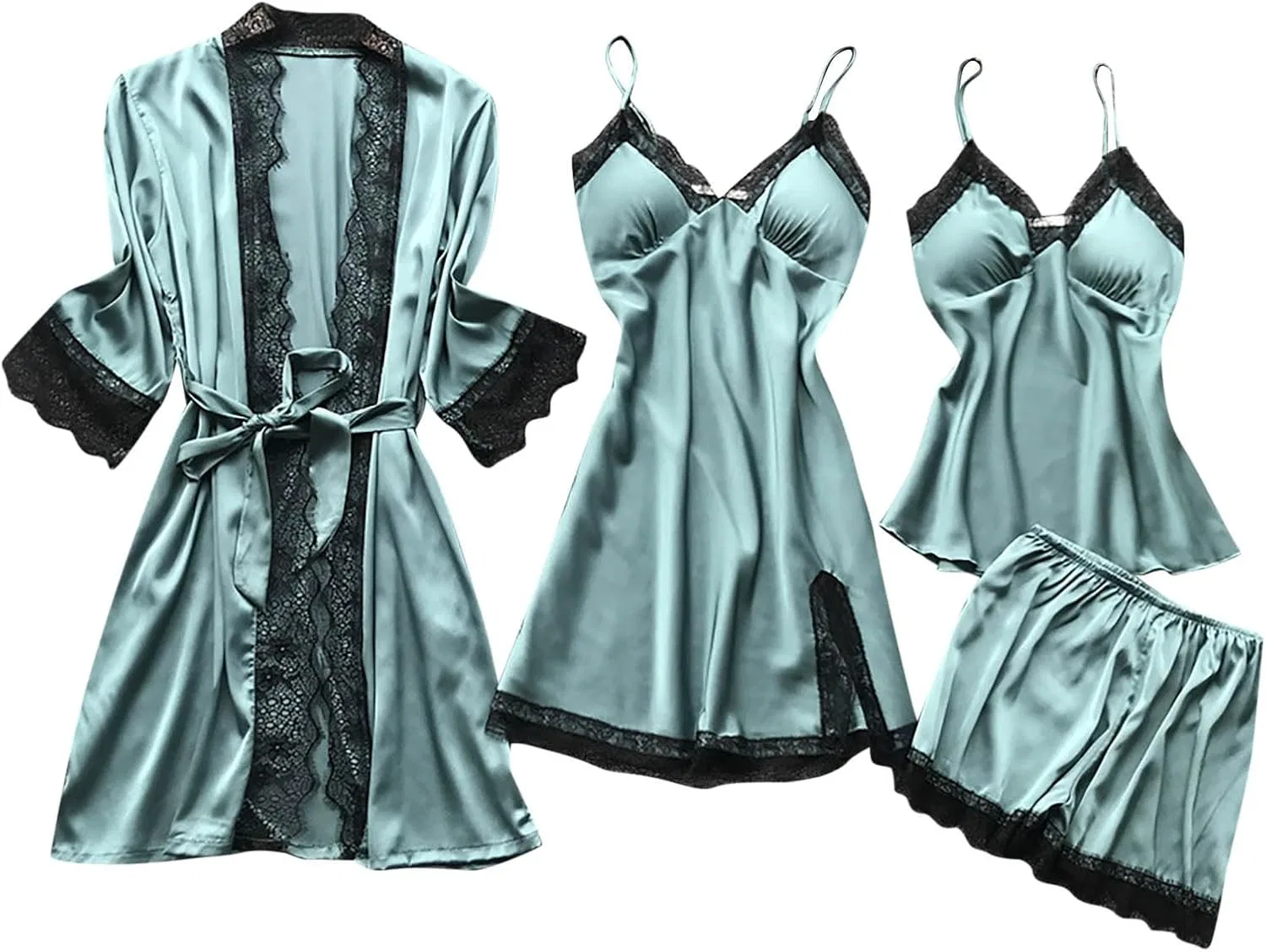 Комплект пижамы женский, сатин, Mint Green