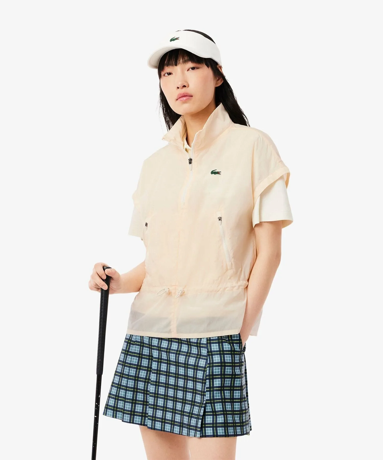 Куртка для гольфа LACOSTE Off white с короткими рукавами — фото 2