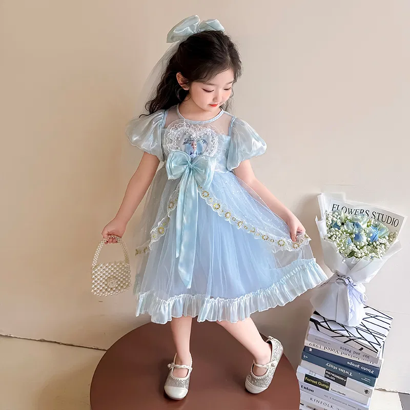 Детское платье для детей 3-7 лет Disney, Blue Dress — фото 4