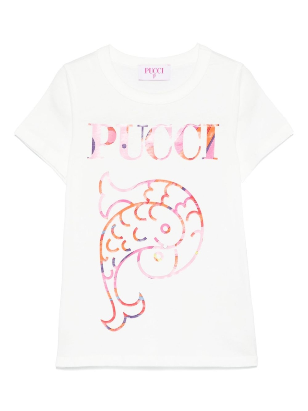 

Футболка с логотипом PUCCI Junior, белый