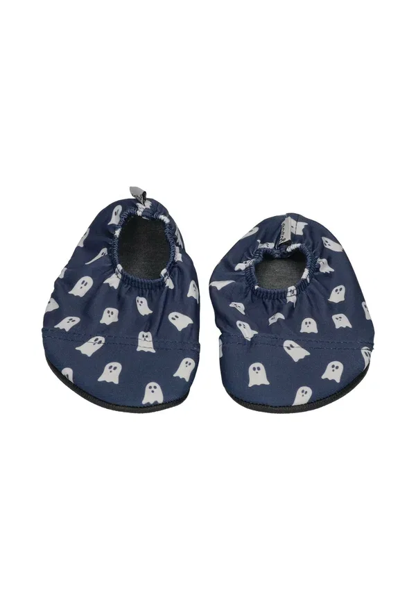 Тапочки для детей Kinder hausschuhe badeschuhe dunkelblau slippers Slipstop, темно-синий с призраками — фото 2