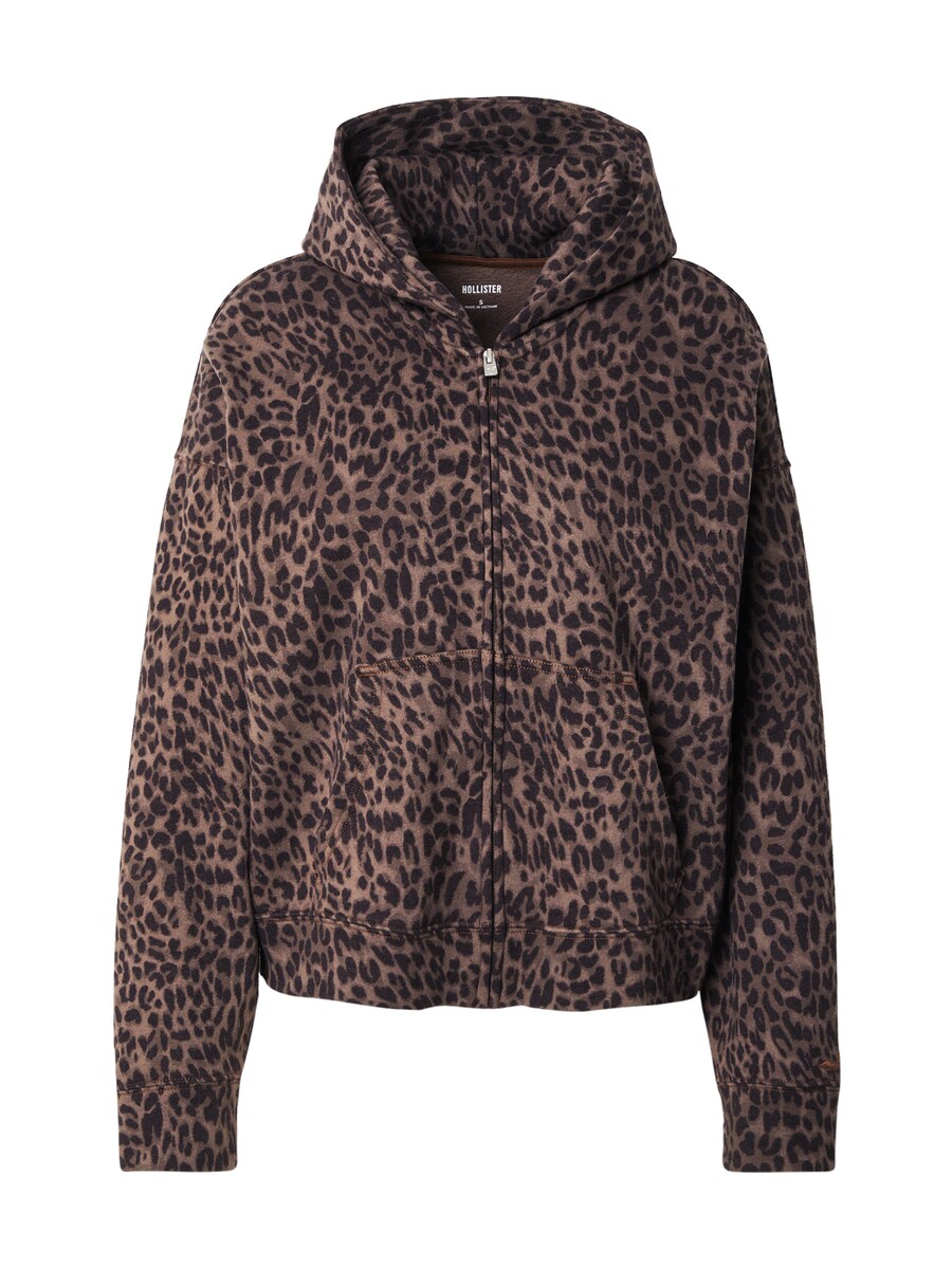 

Худи с капюшоном на молнии HOLLISTER, Mocha/Dark brown