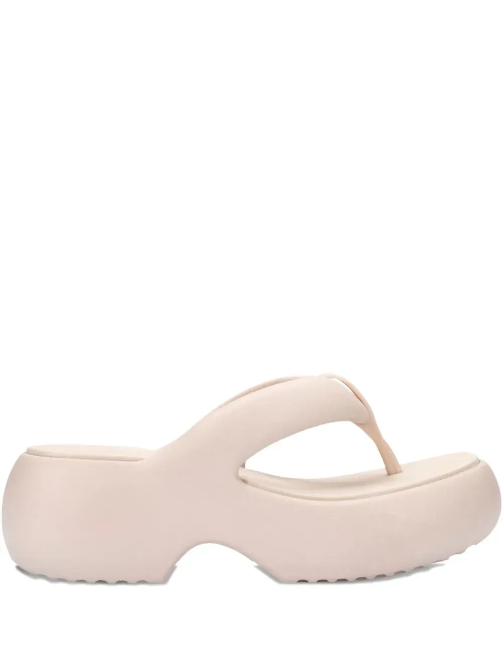 Шлепанцы-стринги Fuzzy на платформе Melissa, нейтральный