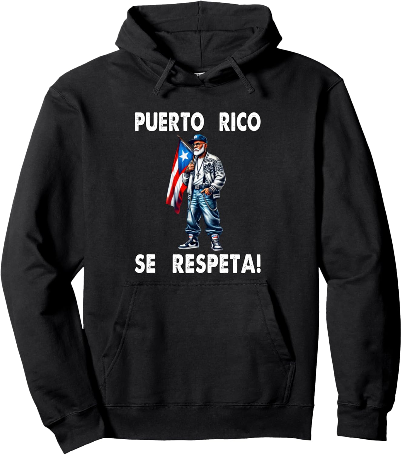 

Толстовка с флагом Puerto Rico Se Respeta Abuelo Boricua Puerto Rico Se Respeta Collection, More Here, черный