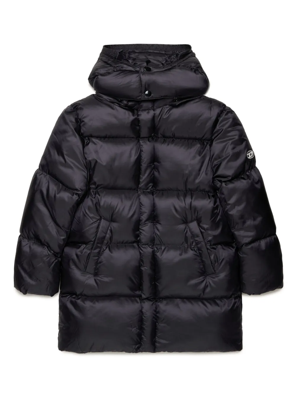 

Пуховик с капюшоном Diesel Kids, черный