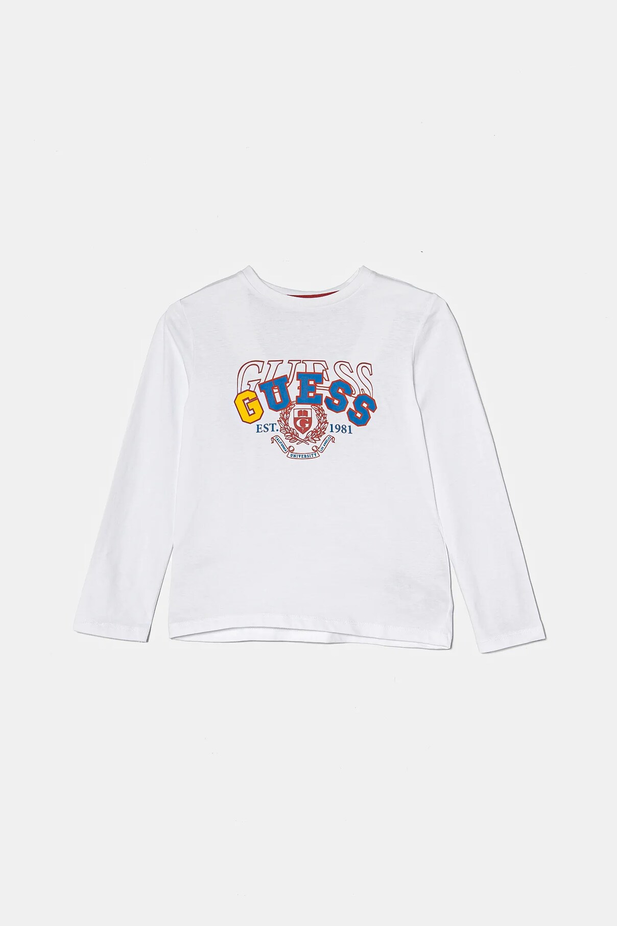 

Хлопок длинный рукав детский Guess, белый