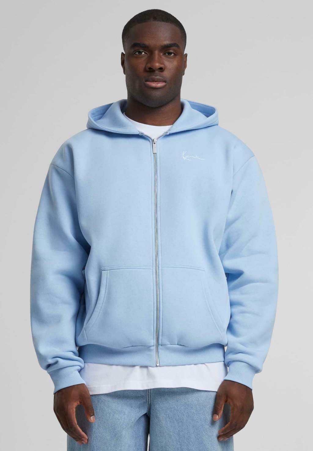 

Толстовка на молнии SMALL SIGNATURE ESSENTIAL Karl Kani, светло-голубой