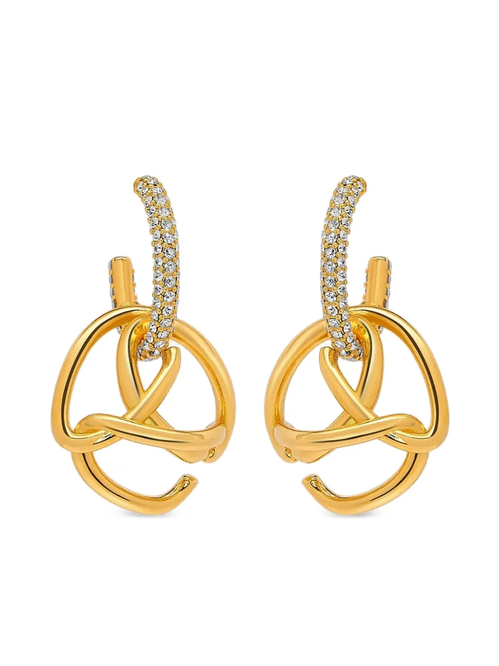 

Серьги-кольца с кристаллами Oscar de la Renta, золотой